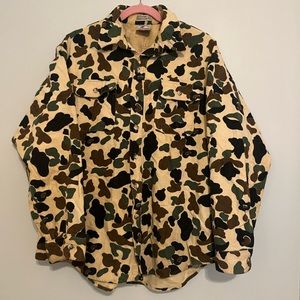 Vintage 80’s Duck Camo Flannel Chammy Button Up XL